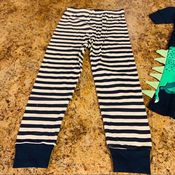 Boys Striped Dinosaur Pajama Set - Picture 4 of 7
